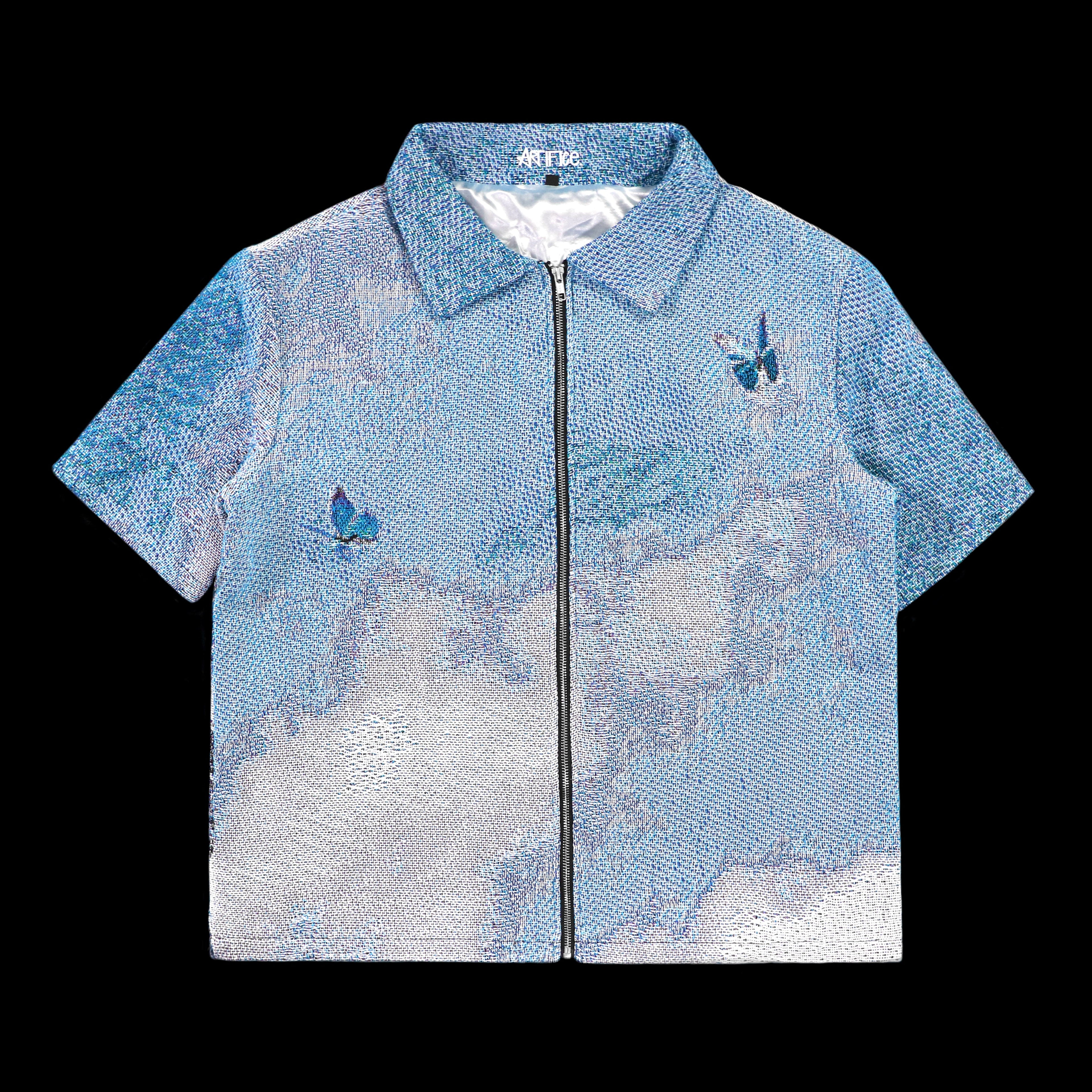 'Flying Skeleton' zip tee